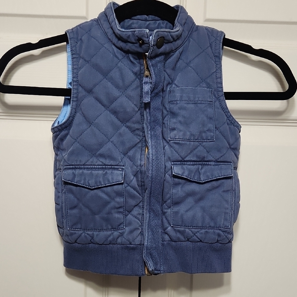 Oshgosh B'gosh Quilted Blue Kids Thick Warm Vest Coat size 2T